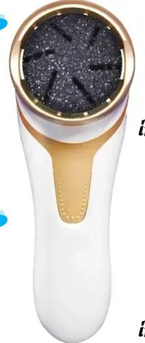 Callus Remover Y2023-1 cordless pumice stone for heel cleaning and callus removal, Grinding file with 2 attachments for removing rough skin White