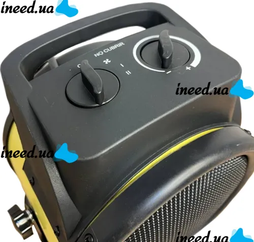 Тепловая пушка Grunfeld GG1506-2 3000W 3 режима до 280 м3/ч, Электрический напольный обогреватель тепловентилятор NF-002 3кВт от сети Желтый