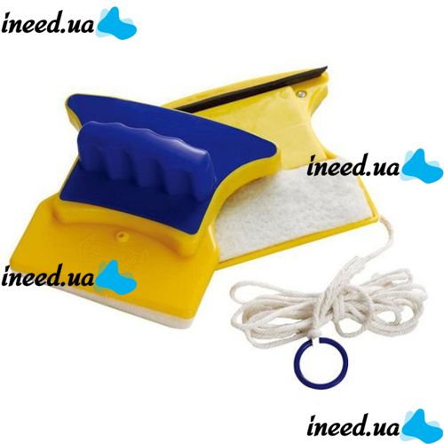 Двостороння магнітна щітка для миття вікон з двох сторін Cleaning Double Side Glass Cleaner, магнітний скребок двостороннього миття скла
