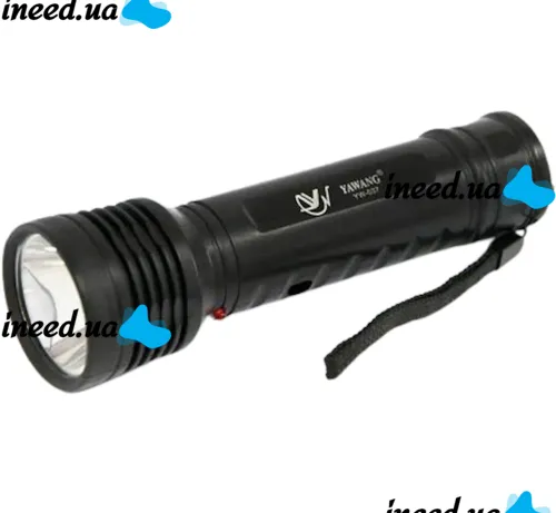 Ручний акумуляторний ліхтарик X-Balog BL YW-037 3W з гнучкою LED лампою і сонячною панеллю Туристичний ліхтар Power Bank Yawang для кемпінгу Чорний