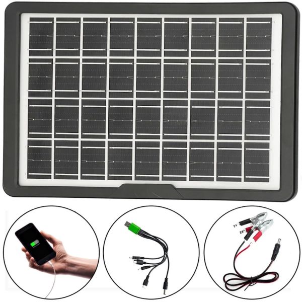 Портативная солнечная панель для зарядки мобильных устройств 15W, с Multi USB портом CL-1615 Solar Panel зарядка от солнца для повербанка телефона