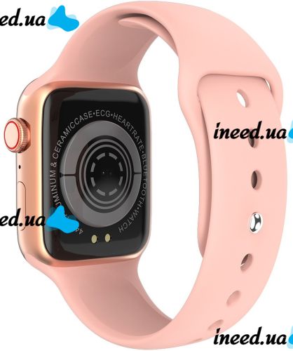 Smart Wrist Smart Watch F21 Pink Voice Call, Bluetooth Fitness and Health Functions with Wireless Charging IOS Android Pink