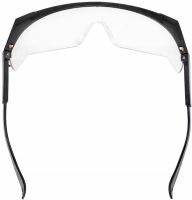 Vorel SG-007 open safety glasses are universal transparent glasses with UV protection made of polycarbonate to protect the eyes and face from damage