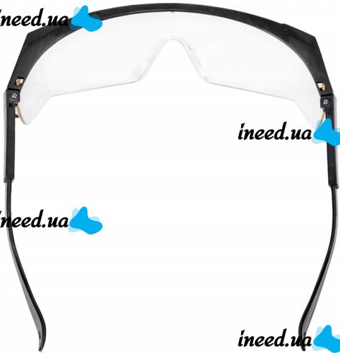 Vorel SG-007 open safety glasses are universal transparent glasses with UV protection made of polycarbonate to protect the eyes and face from damage