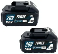 Акумуляторний клейовий пістолет PROFI-TEC PGG1120V 20V бездротовий термопістолет для гарячого силіконового клею 11 мм на 2 акумулятори Синій