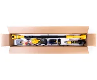 Набір електроінструментів DeWalt 24V 3в1 акумуляторний секатор DCMPP540P1, пила DCM160N і телескопічний подовжувач 130-201 см з 2 акумуляторами