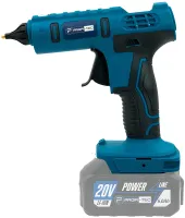 Акумуляторний клейовий пістолет PROFI-TEC PGG1120V 20V бездротовий термопістолет для гарячого силіконового клею 11 мм на 2 акумулятори Синій