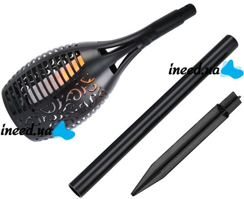 Садовий ліхтар з ефектом полум'я Solar Flame Led Light XF-6017 52 см водонепроникний вуличний LED світильник факел на сонячній батареї XF6017