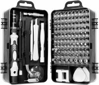 A set of precision screwdrivers and Compass bits CP-PK-115 15 in 1 set of hand tools for electronics repair and spot work with attachments in a case