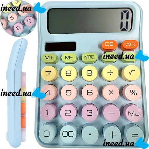Electronic Desktop Calculator Karuida KK 2280 Anti-slip Calculator for Office with Fractions on Batteries and Solar Panel KK-2280