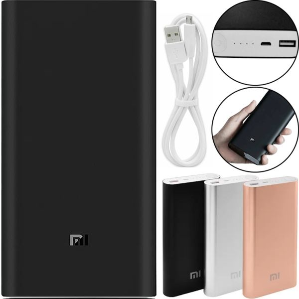 Портативное зарядное устройство Xiaomi MI Power Bank 20800 mAh внешний аккумулятор, зарядка для телефона IOS Android повербанк 2.1А USB Черный