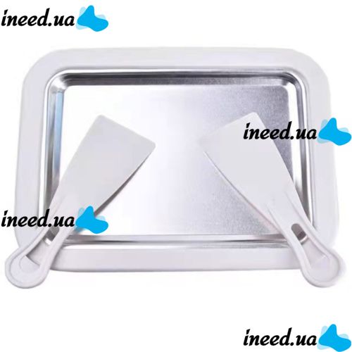 Hand-held Ice Cream Maker Ice Cream Maker Instant, Ice Cream Maker Roller Plate with 2 Blades for Handmade Ice Cream