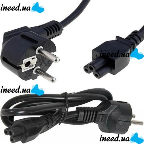 Кабель живлення для ноутбука 3 піна Cable for Laptop wire 165 1,5 м 0.75 mm мережевий шнур 150 см Міккі маус C13 потрійний для блоків живлення