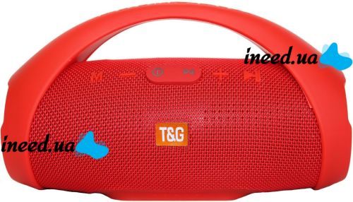 Large Wireless Music Speaker T&G Booms Box Big Red with Handle Portable Bluetooth Speaker Boombox Style USB AUX for Android IOS