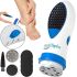 Електрична пемза Pedi Spin Pro Педі спін для видалення огрубілої шкіри стоп і п'ят, прилад для чищення ніг зі змінними насадками Pedispin Біла