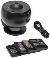 Проектор звездного неба Galaxy Projector 360° Akenori PG-2000 светодиодный ночник с таймером, домашний планетарий 13 космических картриджей Черный