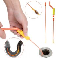 Прибор для прочистки труб канализации The Drain Weasel Plus 360 Easy Spin, Инструмент гибкий трос для чистки засоров 360 Easy Spin до 50 см 2 шт