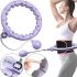 Massage Hoop hula hoop with Weighting Count hula hoops AND868 45cm for Slimming Belly Sides, Ring with Adjustable Length and Counting Purple