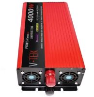 Автомобильный инвертор V-TEK VDK-4000W 12V-220V С LED-экраном и usb разъемом, Авто преобразователь напряжения тока от прикуривателя и аккумулятора