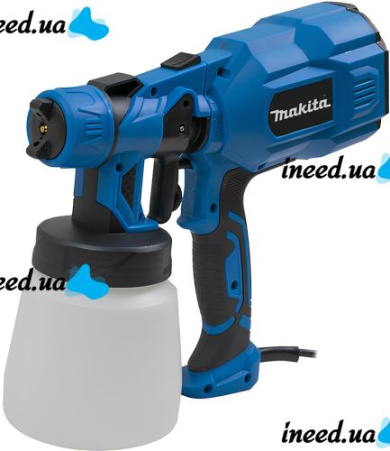 Electric spray gun Makita AH550L 650W hand sprayer spray gun with a paint container of 800 ml 3 degrees of spraying from the network of Makita