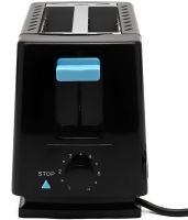 Electric Toaster Bitek BT-263 Black 1000w Kitchen Horizontal Electric Toaster for 2 Bread Toasts with Removable Tray 2 Slice Toaster Black