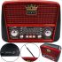 Акумуляторний FM радіоприймач MP3 колонка Golon RX - 455S SOLAR USB + SD з сонячною панеллю, портативний фм радіо приймач 6w з акумулятором Червоний