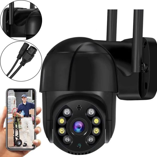 Уличная поворотная IP камера видеонаблюдения CAMERA CAM 6 N3 WIFI 360/90 2.0mp наружного наблюдения с удаленным доступом Y08 Черная