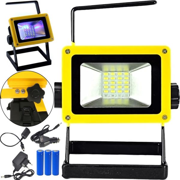 Portable Heavy Duty Searchlight Bailong BL-204 100W XML T6-WS Handheld Rechargeable Flashlight with Police Flashing Light for Camping 3 Modes of Operation