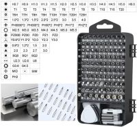 A set of precision screwdrivers and Compass bits CP-PK-115 15 in 1 set of hand tools for electronics repair and spot work with attachments in a case