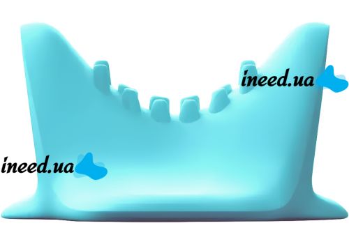 Масажна імпульсна подушка підголівник Spin Pillow LY - 471 вібраційний міостимулятор U-подібної форми для розслаблення м'язів шиї і плечей Блакитний