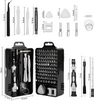 A set of precision screwdrivers and Compass bits CP-PK-115 15 in 1 set of hand tools for electronics repair and spot work with attachments in a case