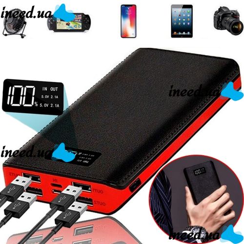 External Portable Power Bank UKC M9 50000 mAh 2.1A Black with LCD display, povobank, portable charger 50000mah