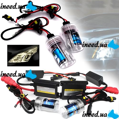 Set of xenon Bosch H3 HID 5000K 35W 12V with ignition boxes and lamps, set of xenon lamps for headlights in car White