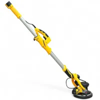 Шліфувальна машина з подовжувачем DeWalt SFMEE500S 215мм з пилозбірником для стін і стель, Шліфувальна машина жираф Деволт з пилососом і підсвічуванням від мережі