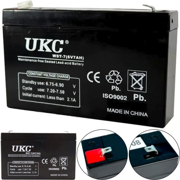 Гелевый аккумулятор Gel BATTERY UKC 6V 7A свинцово кислотная аккумуляторная батарея
