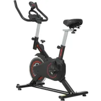 Atleto ES-7622K Mechanical Exercise Bike (up to 100 kg) with a display for heart rate, calories, and time; Spin bike for cardio workouts and rehabilitation