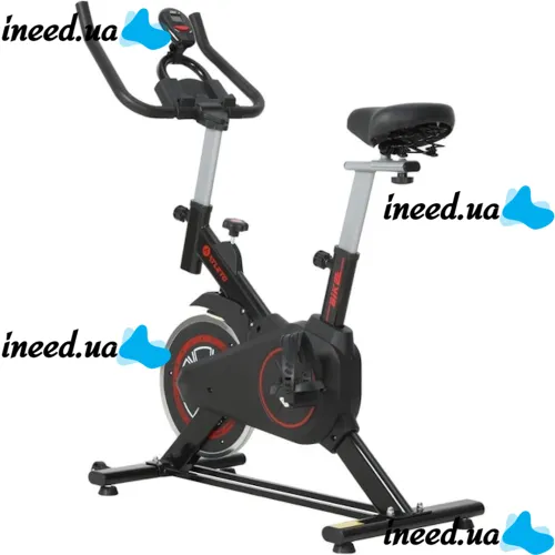 Atleto ES-7622K Mechanical Exercise Bike (up to 100 kg) with a display for heart rate, calories, and time; Spin bike for cardio workouts and rehabilitation