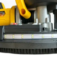 Шліфувальна машина з подовжувачем DeWalt SFMEE500S 215мм з пилозбірником для стін і стель, Шліфувальна машина жираф Деволт з пилососом і підсвічуванням від мережі