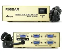 Спліттер VGA KV-FJ1504A Splitter, Комутатор 150MHz 4 Port Чотири порти з адаптером розгалужувач VGA