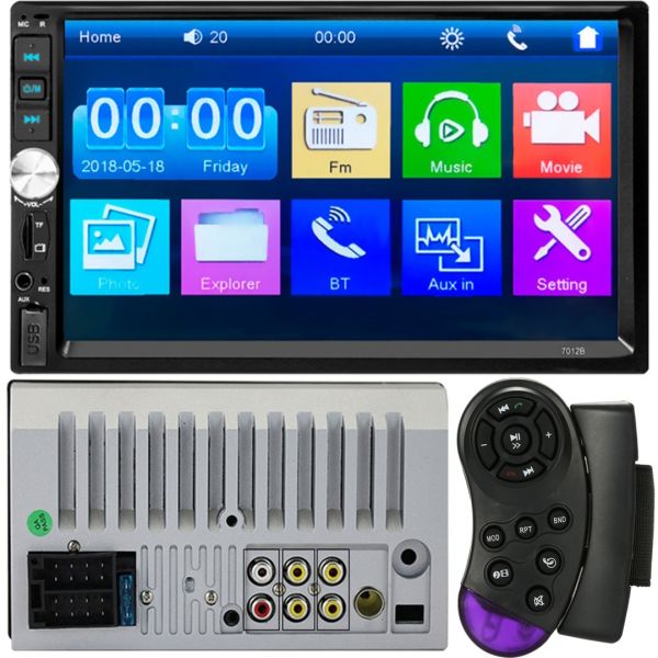 Автомагнитола 2Din Pioneer 7022 USB, SD, MP5, TF, FM, Bluetooth с сенсорным экраном 7 дюймов и пультом на руль, автомобильный плеер Пионер 2 Дин