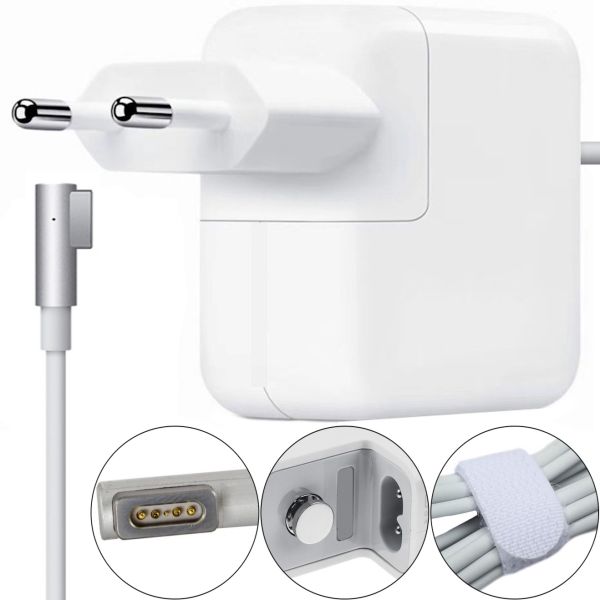 Блок питания для ноутбука Macbook Air MagSafe 45W L-style, Зарядное устройство для ноутбуков Apple Макбук 45Вт зарядка USB-C с л-образным разъемом