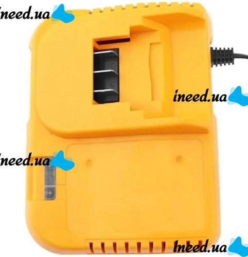 Зарядний пристрій для зарядки акумуляторів Dewalt 24V 3 контакти, Блок живлення зарядка Деволт для акумуляторної батареї 24В 2А від мережі Жовтий