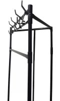 Кутова вішалка для одягу та взуття Corner Coat Rack YP301 вертикальна стійка з гачками TM2 - 202 для зберігання речей на три полиці 185х40 см TM3-303 Black