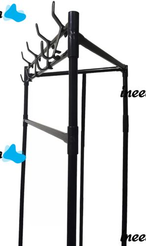 Кутова вішалка для одягу та взуття Corner Coat Rack YP301 вертикальна стійка з гачками TM2 - 202 для зберігання речей на три полиці 185х40 см TM3-303 Black