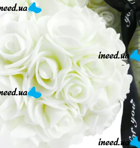 Little Teddy Bear made of artificial 3D Roses Teddy Bear de Luxe 25 cm White, Teddy bear