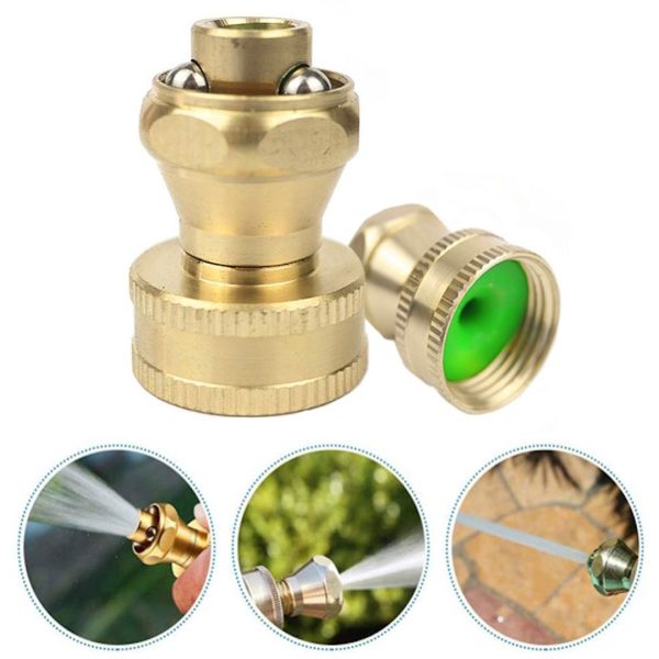 Универсальная насадка-распылитель воды Schmidt Brass Nozzle, Латунная насадка регулируемый распылитель на садовый шланг для полива и  аэрации