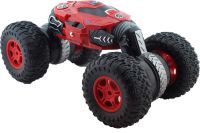 Stunt car shifter Dance Monster RQ-2028 Red on radio control, Transformer all-terrain vehicle on the control panel, Red