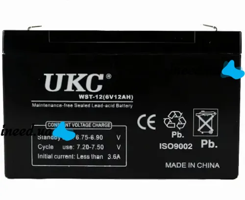 Sealed battery BATTERY UKC 6V 12A lead-acid rechargeable battery