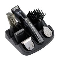 Rechargeable electric shaver, clipper, Kemei KM-600 trimmer for cutting hair, beard, nose and ears, 11 in 1 body kit with attachments, razor trimmer