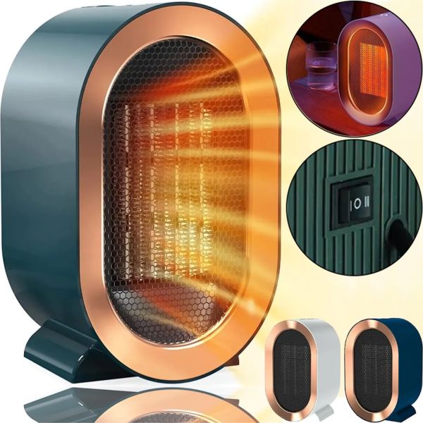 Настольный керамический обогреватель тепловентилятор Indoor Heater XH-1201 1200W, Напольный электрический тепловентилятор PTC 2 режима от сети 220В